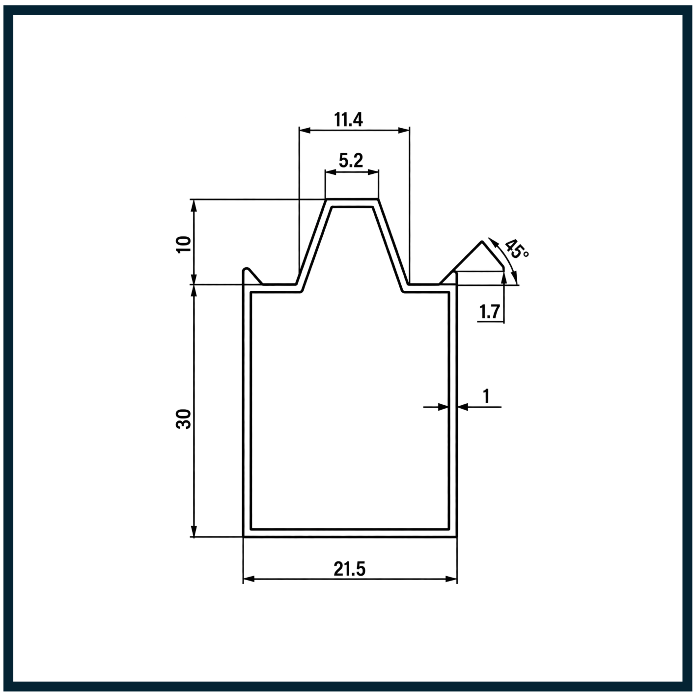 CoMatex WPC Fence | Horizontal Bottom Rail | Aluminium - Image 2