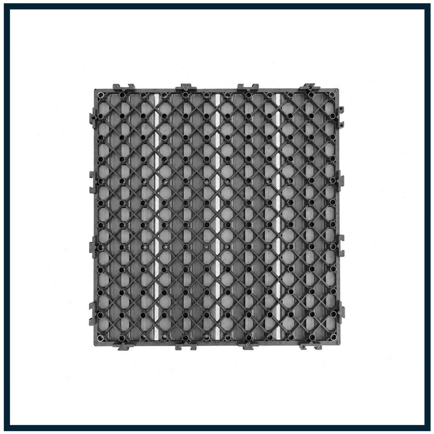 Premium Co-Extruded WPC Ezi-Deck Tile | CHARCOAL - Image 3