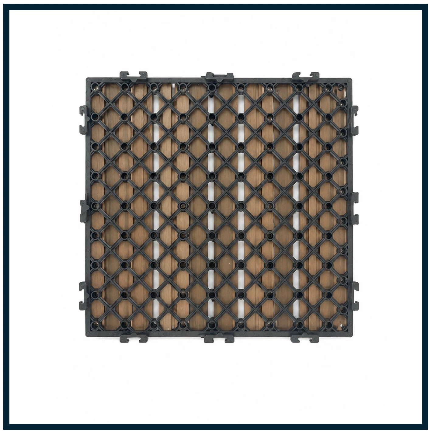 Premium Co-Extruded WPC Ezi-Deck Tile | TEAK - Image 3