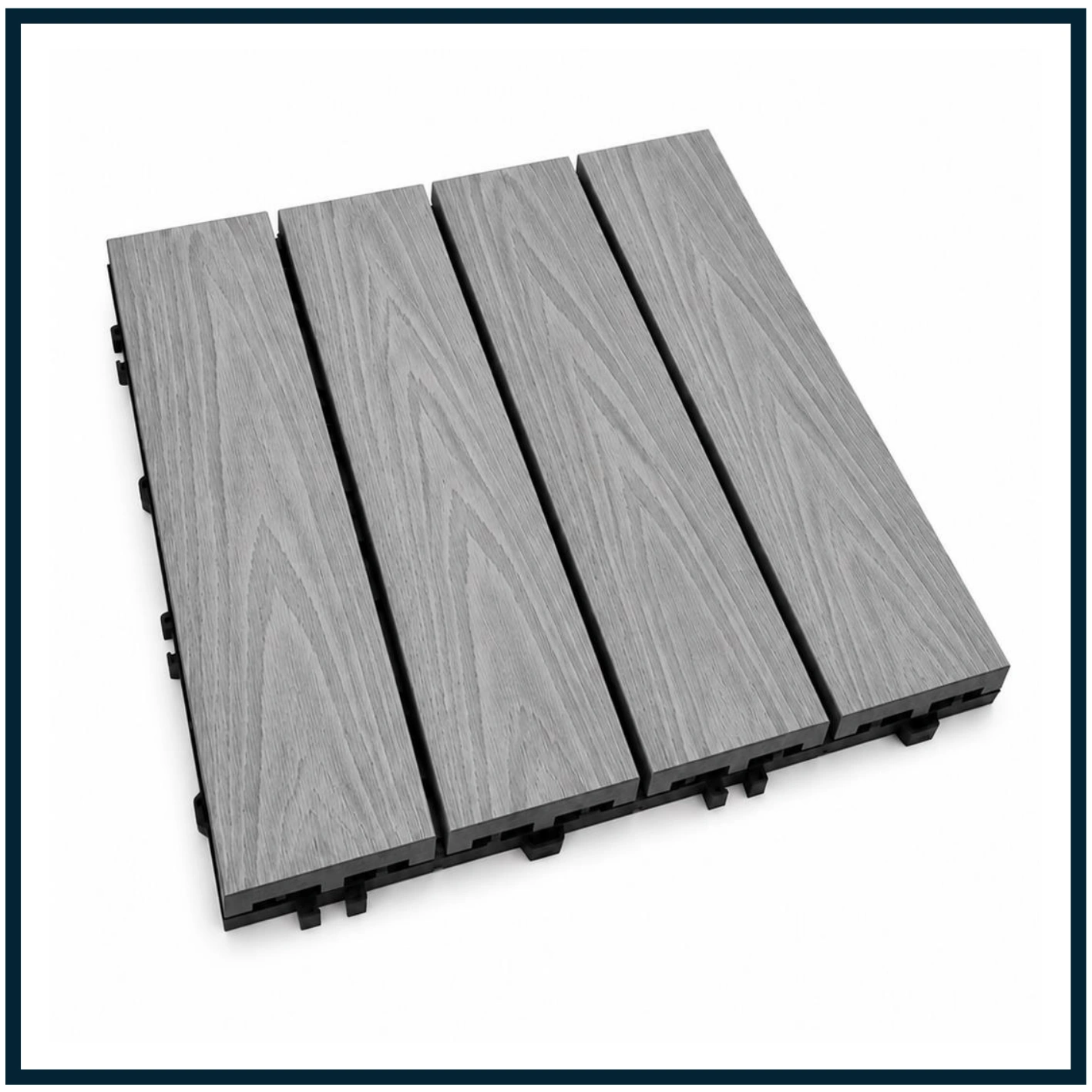 Premium Co-Extruded WPC Ezi-Deck Tile | GREY