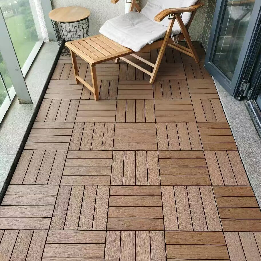 Premium Co-Extruded WPC Ezi-Deck Tile | TEAK - Image 5