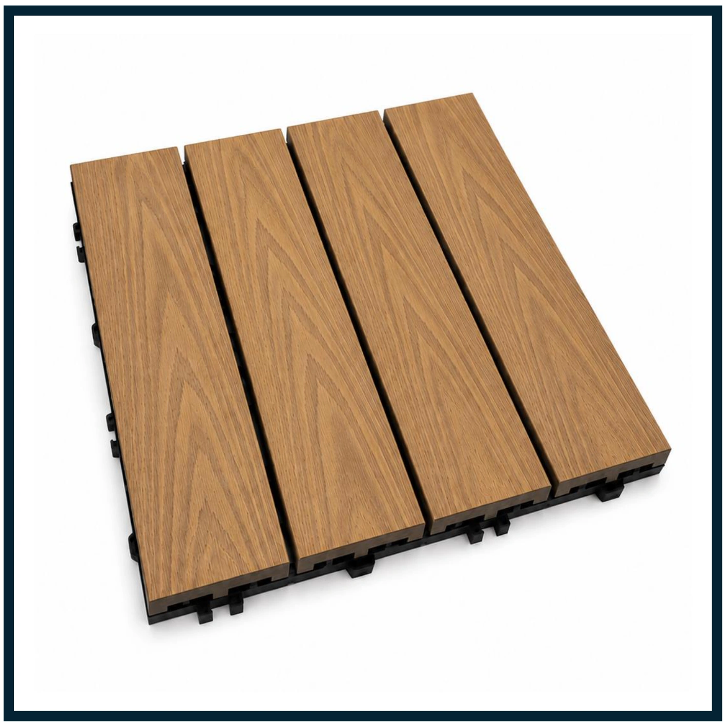 Premium Co-Extruded WPC Ezi-Deck Tile | TEAK