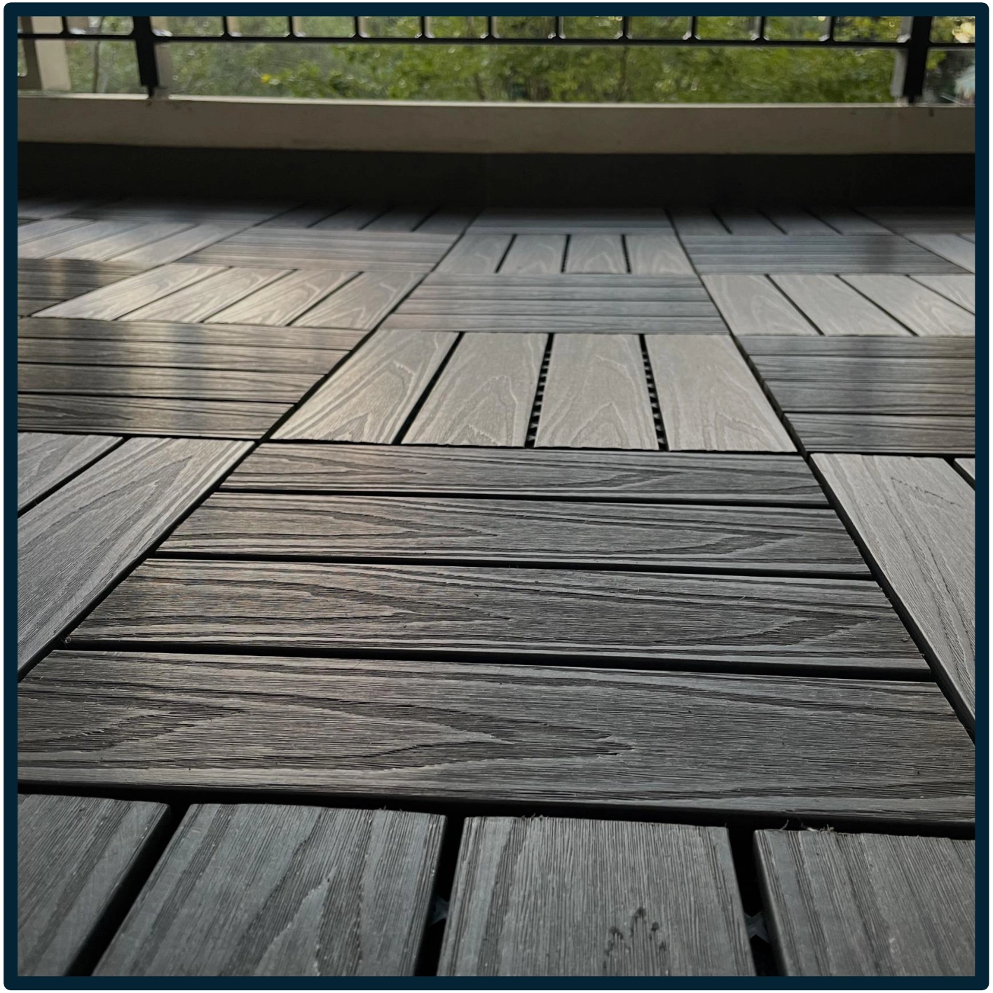 Premium Co-Extruded WPC Ezi-Deck Tile | GREY - Image 4