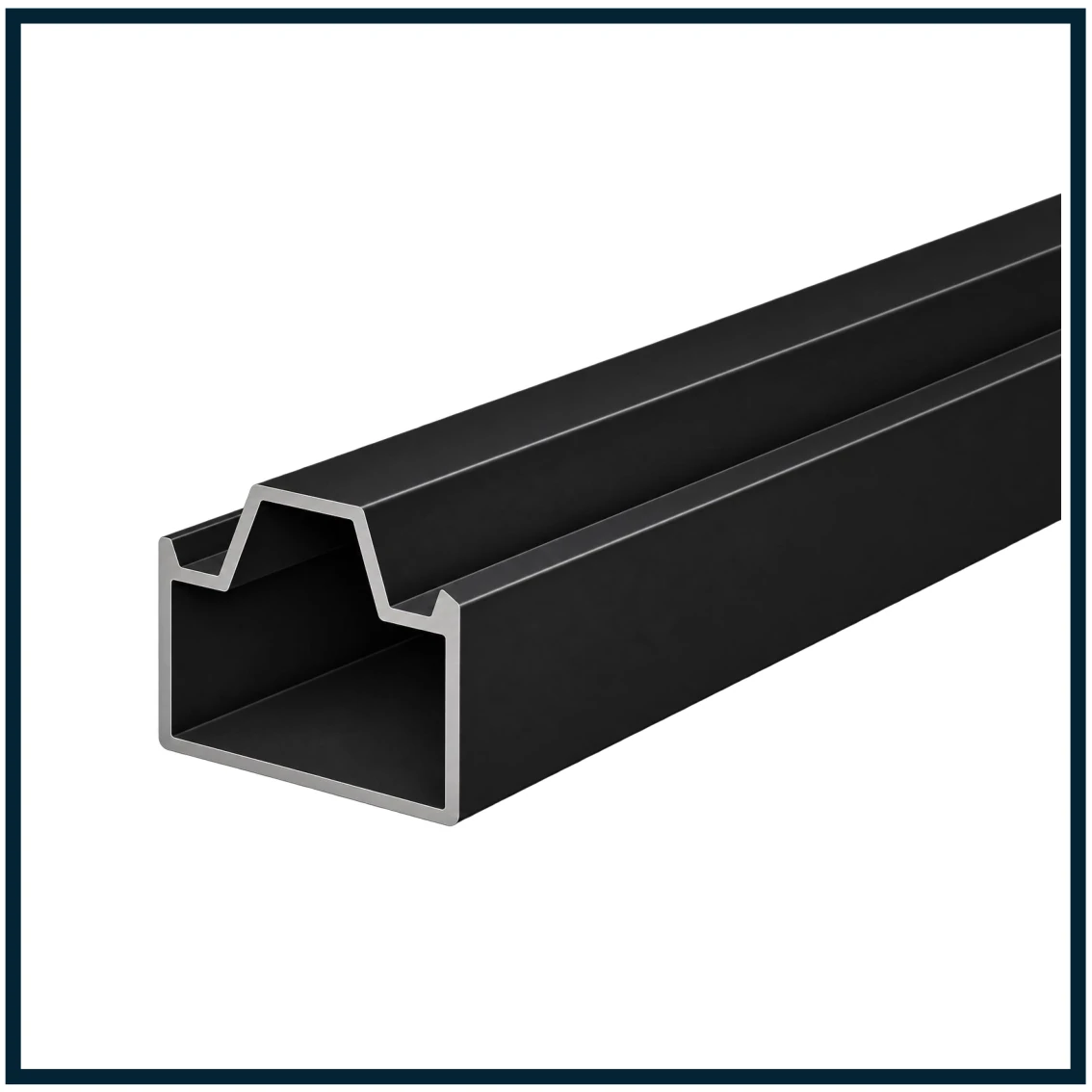 CoMatex WPC Fence | Horizontal Bottom Rail | Aluminium